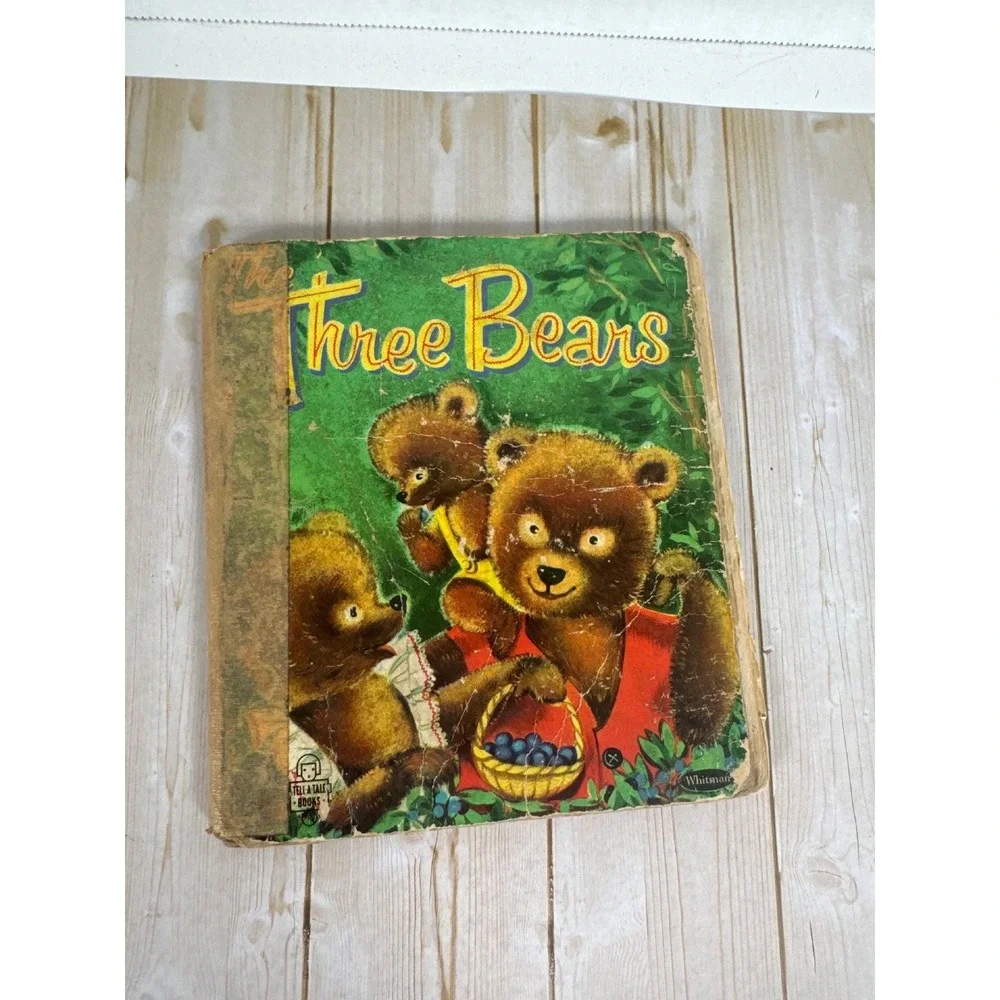 Whitman Tell-A-Tale Lot 4 HC Three Bears Pigs Red Hen Hood Vintage